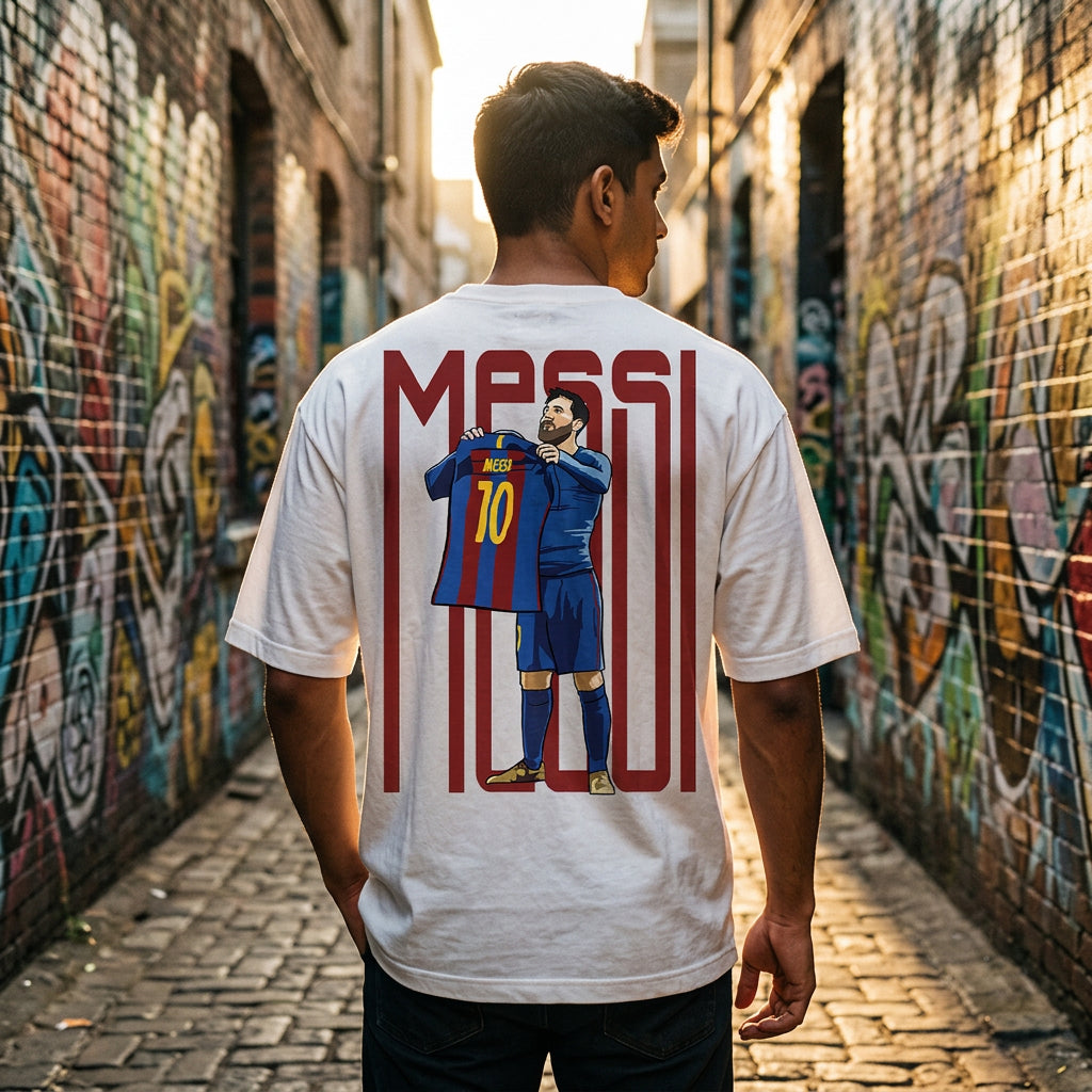 Messi Series - Bernabeu Nightmare white realistic model tee