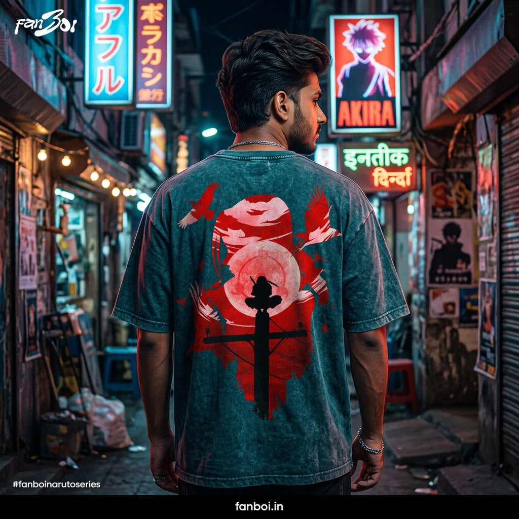 Itachi Uchiha green realistic model tee